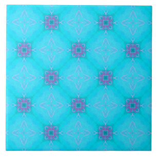 Teal Diamond e Square Pattern