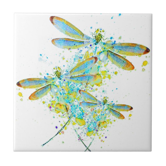 Teal Dragonfly splatter  (Frente)