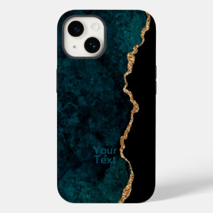 Teal e Agato Dourado