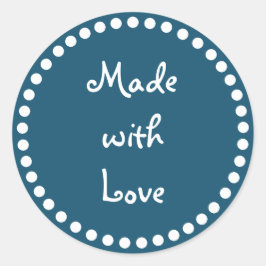 Teal e branco feito com adesivo de amor