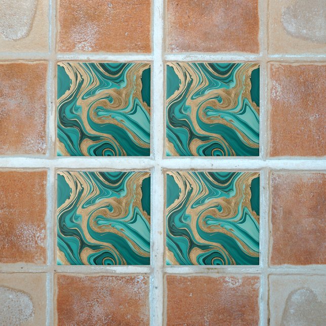 Teal e Dourado Marble (Criador carregado)