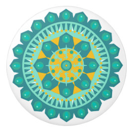 Teal e Orange Mandala Knob
