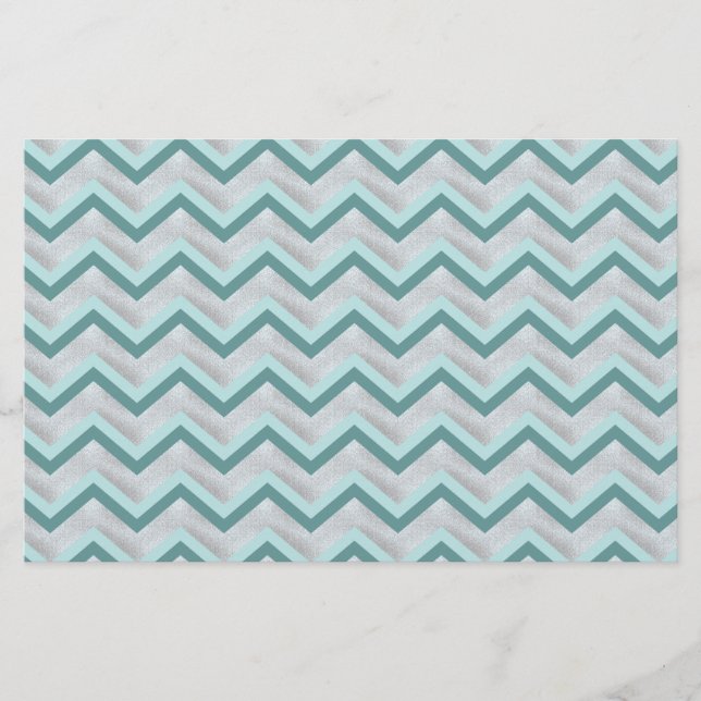 Teal e Pérolas ZigZag (Frente)