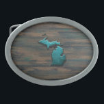 Teal em forma de estado do Michigan<br><div class="desc">Teal em forma de estado do Michigan</div>