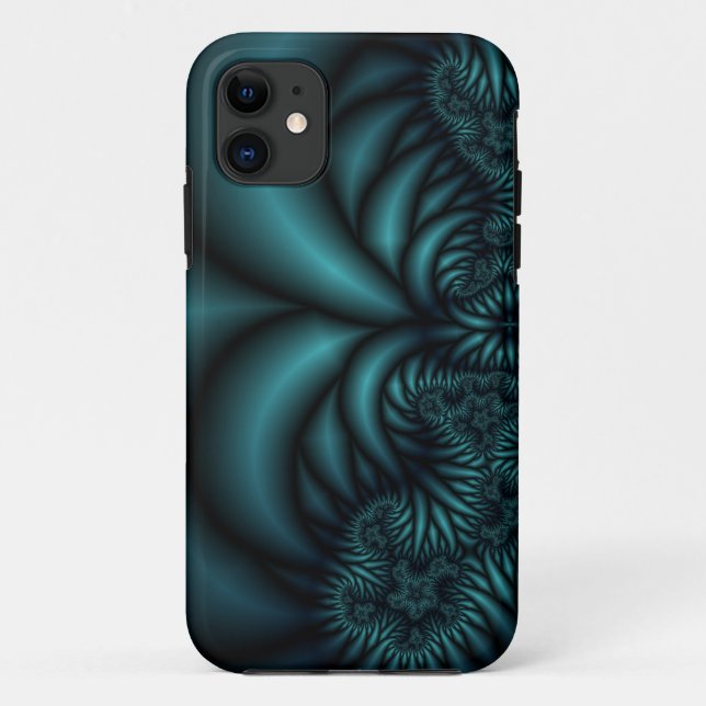 Teal Fractal capas de iphone (Verso)