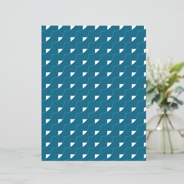 Teal Geometric Scrapbook Paper (Em pé/Frente)