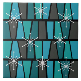 Teal Geométrico de Abstrato Turquoise MCM