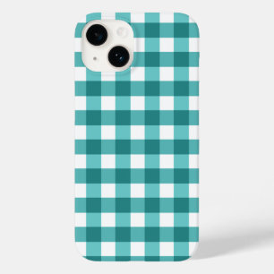 Teal gingham Case-Mate capas de iphone