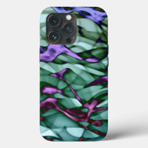 Teal Green Burgundy Red Purple Abstrato Art