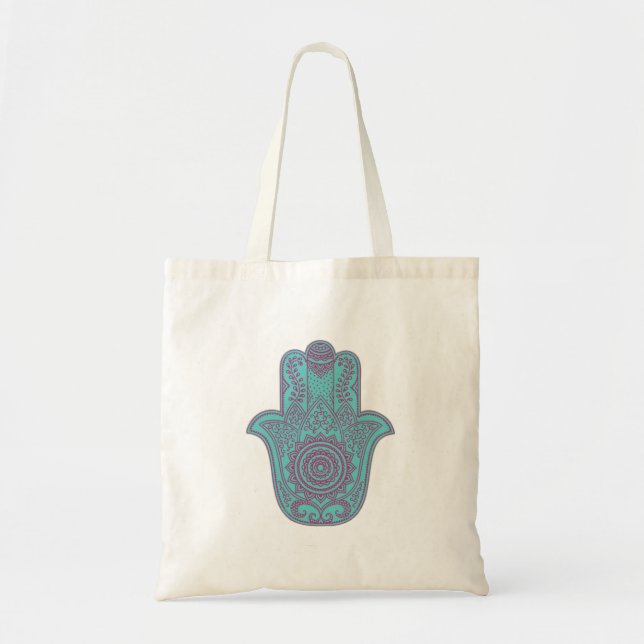 Teal Hamsa Bolsa (Frente)