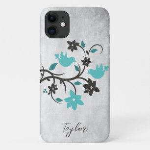 Teal Lovebird Personalizado Case-Mate capas de iph