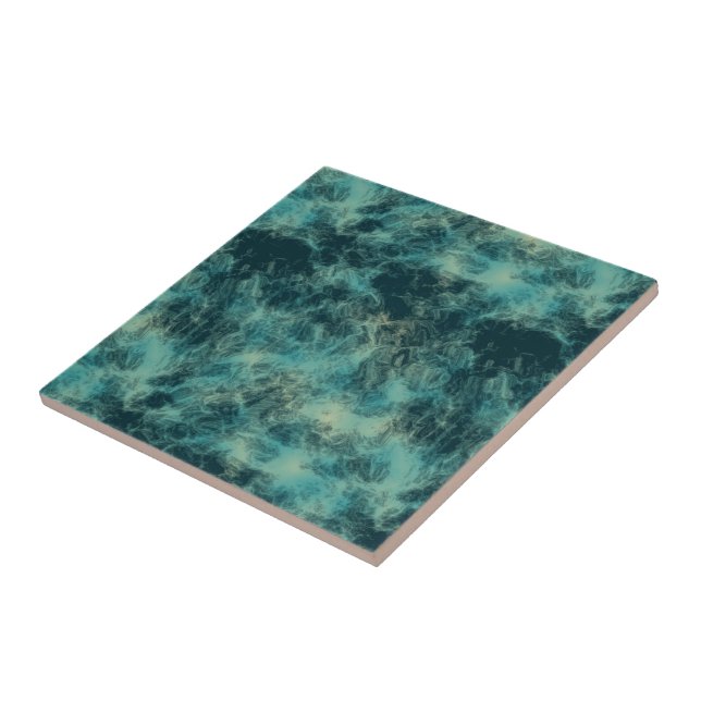 Teal Marble Abstrato (Lateral)