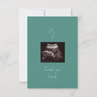 Teal Meu Bebê De 1rua Dando Um Cartões de agradeci