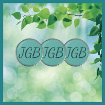 Teal Monograma ou Escolha Sua Própria Cor