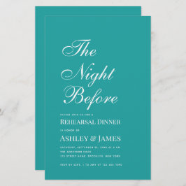 Teal Na Noite Antes Do Convite Ao Janto De Ensaio
