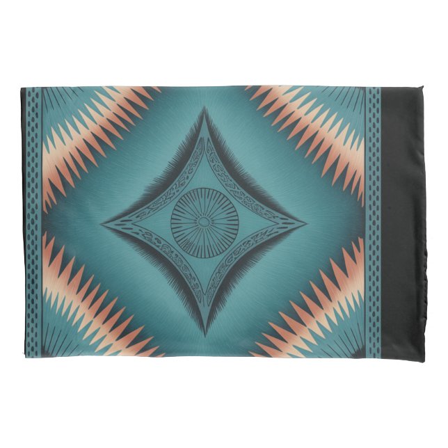 Teal Navajo Peach Sunburst (Frente)