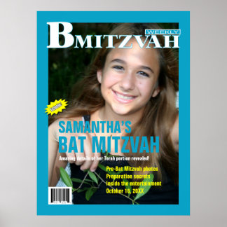 Teal Poster da Revista Bat Mitzvah
