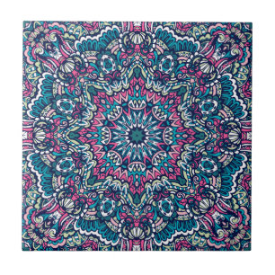 Teal, rosa, verde e vibrante para Marinhos Boho Ma