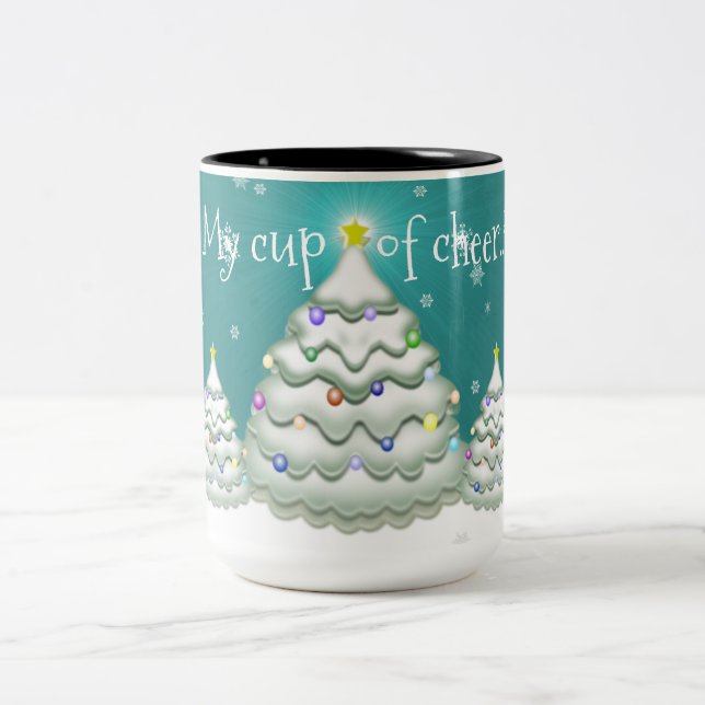 Teal Snowy - Caneca de Natal (Centro)