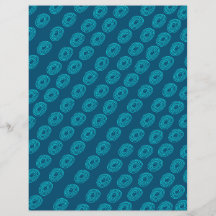 Teal Spirals - Papel Escrevado
