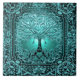 Teal Tree of Life Antiga Rustic