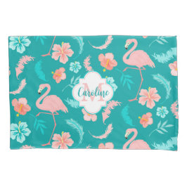 Teal tropical do Hibiscus Pink Flamingo Tropical