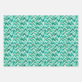 Teal Turquoise Chevron