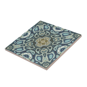 Teal Turquoise Seafoam Green Bali Batik Padrão