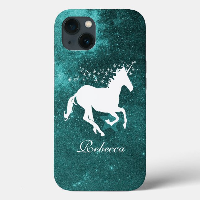 Teal Unicorn Personalizado (Verso)
