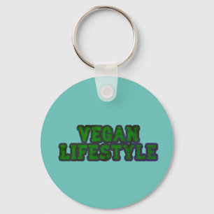 Teal Vegan Lifestyle Chaveiro
