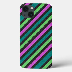 Teal, Verde limão, Brilhante Rosa-Quente Striped S
