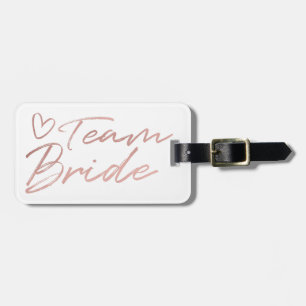 Team Bride - etiqueta de bagagem de folha de alumí