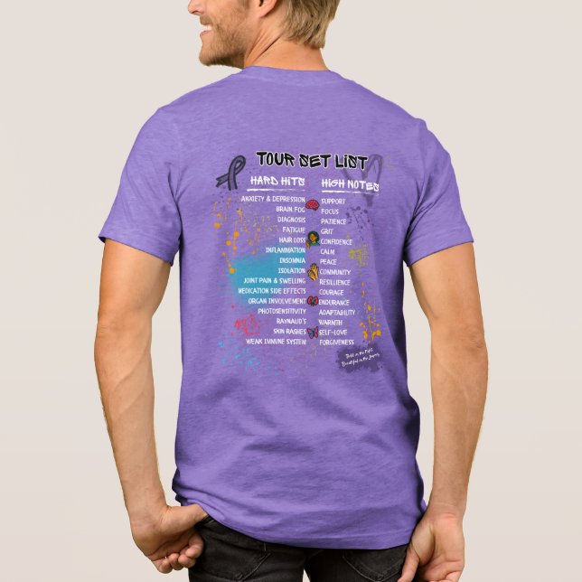 Team Cherokee Unbreakable Tour Men's Tee (Purple) (Verso)