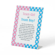 Team Girl ou Team Boy Polka-Dot