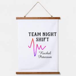 Team night shift nurse doctor medical name heart l