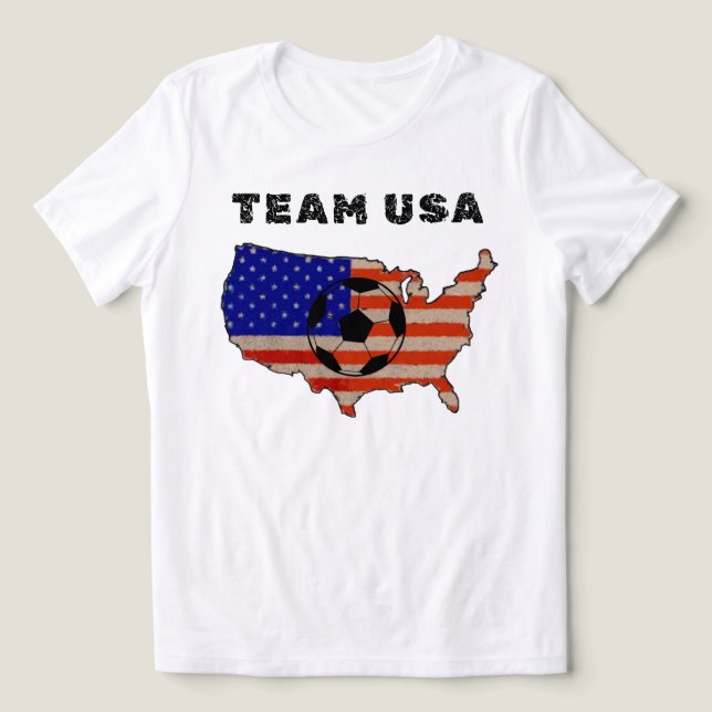 Team USA Distressed Flag Soccer Game Day 2026 (Design frontal)