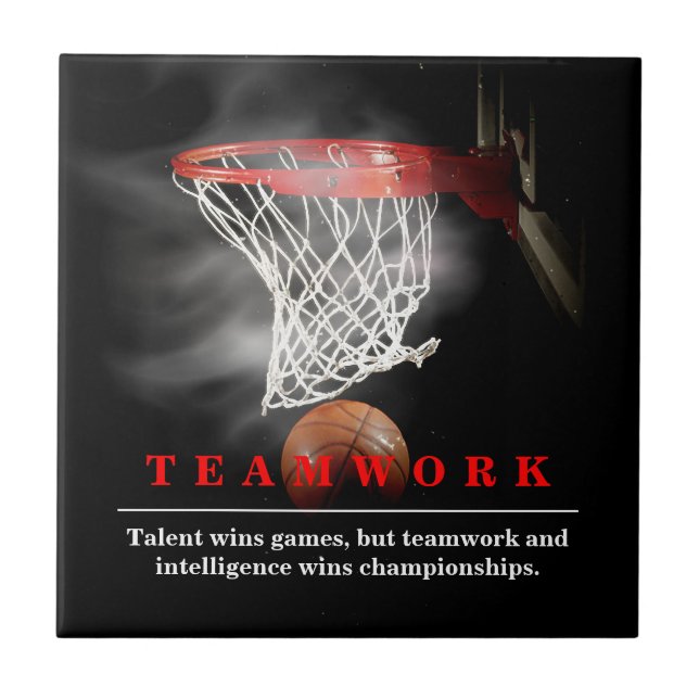 Teamwork Basketball Motivational Inspirational (Frente)