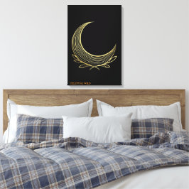 Tear Lunar Dourado Fino em Canvas