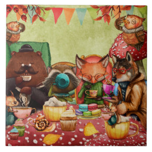 Teatime em Floresta com Amigos de Woodland