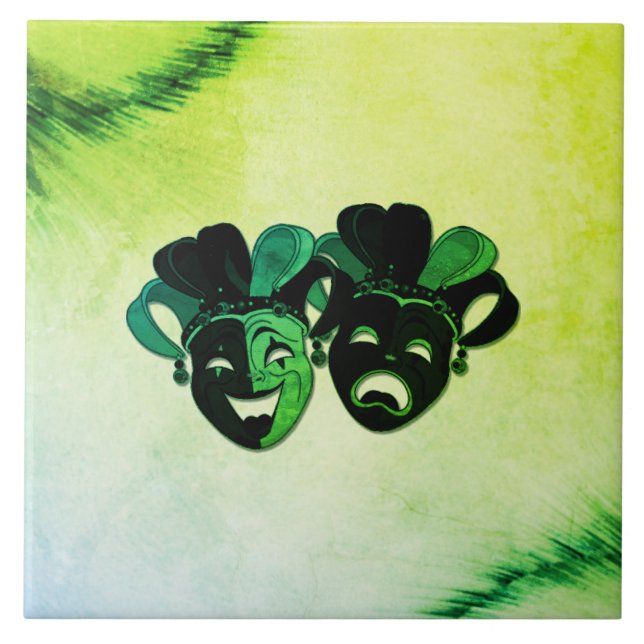 Teatro de Comédia e Tragédia Design Verde (Frente)