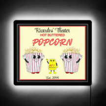 Teatro de filmes em família com LED pipoca quente