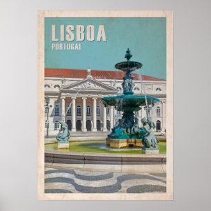 Teatro Lisboa Poster de viagens D. Maria II, Portu