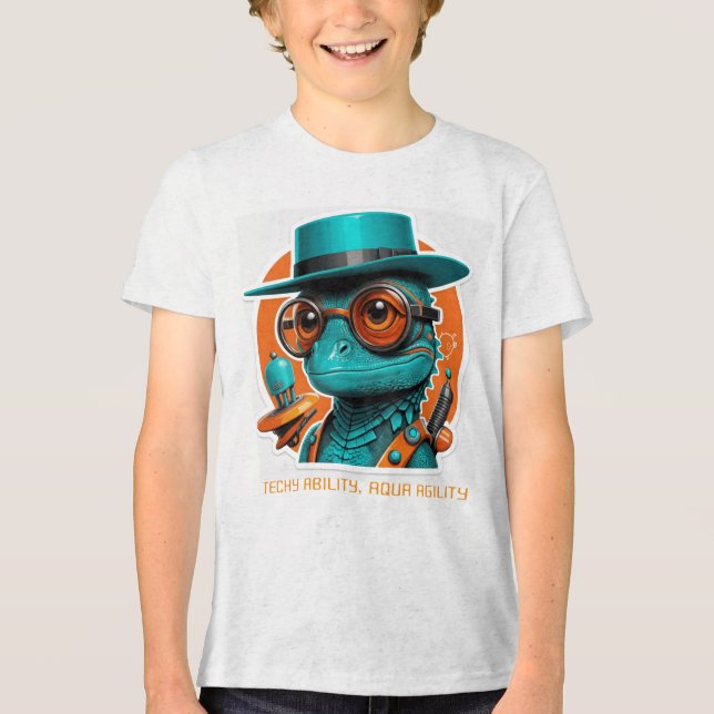 Tech Lizard Lunge Unisex T-Shirts (Frente)