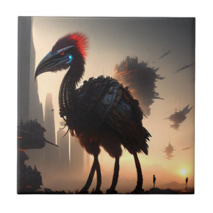 "Techno-Feather: O Futuro Robô Emu"