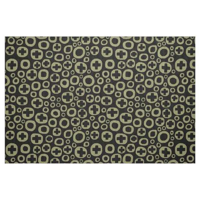 Tecido 050215 - Caqui sobre Preto (Fat Quarter)
