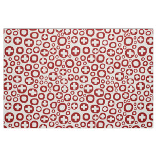Tecido 050215 - Vermelho do rubi no branco