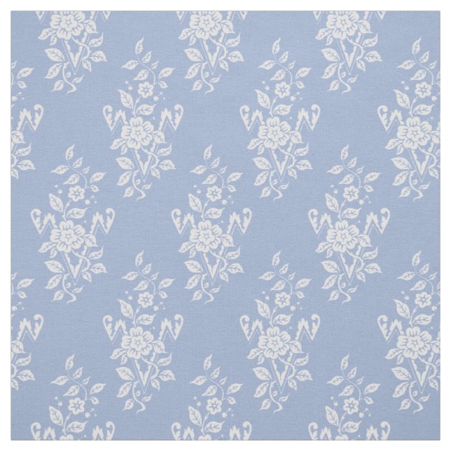 Tecido 1889 Floral, Pó Azul (Modelo)