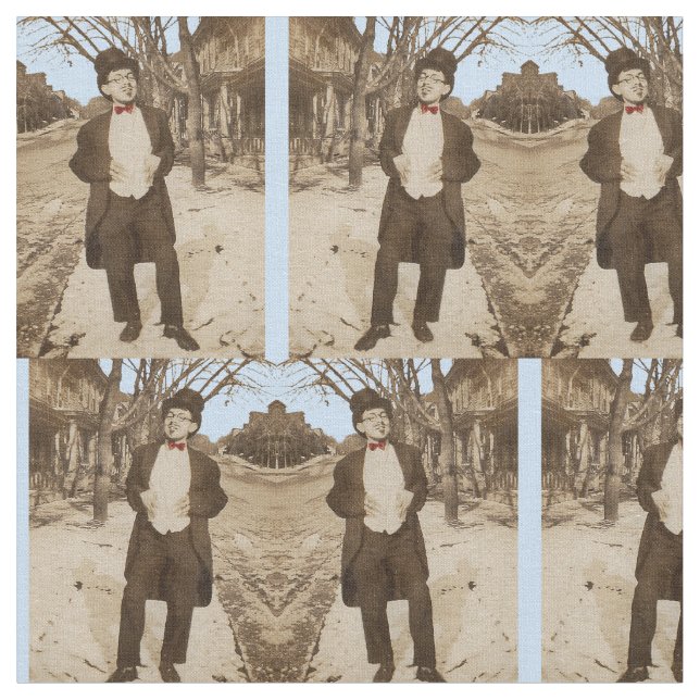 Tecido 1920 de foto vernacular jovem (Detalhe)