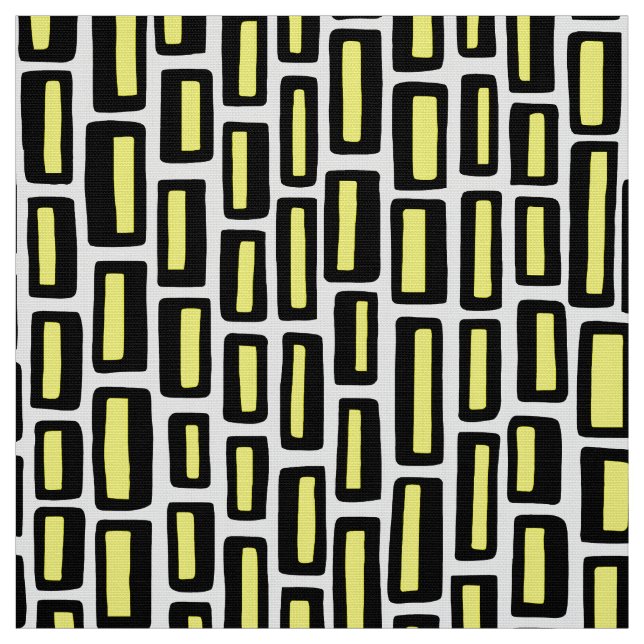 Tecido 200515 - Preto e Amarelo no Branco (Modelo)