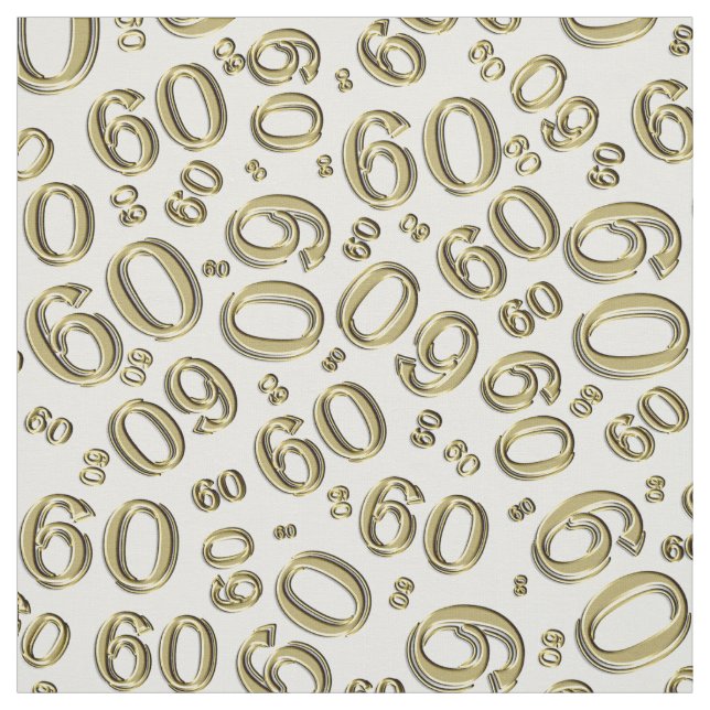 Tecido 60º Padrão Aleatório Dourado e Branco 60 (Modelo)